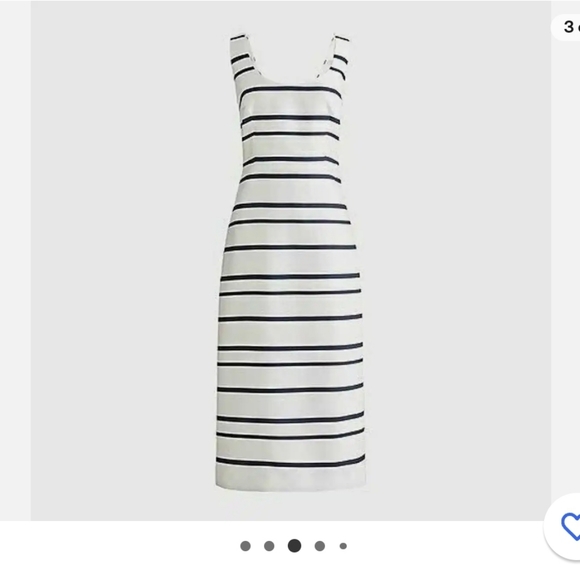 NWT J. Crew scoopneck dress in jacquard stripe, size 2 - Picture 13 of 14